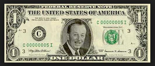 Walt Disney Dollar Bill